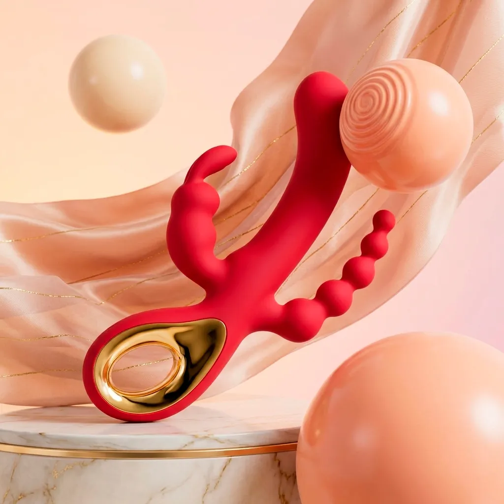 vibrador forma conejo triple bizcochito