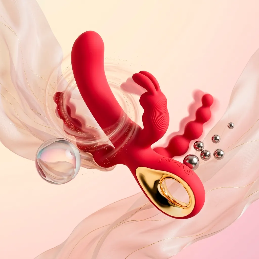 vibrador triple conejo bizcochito