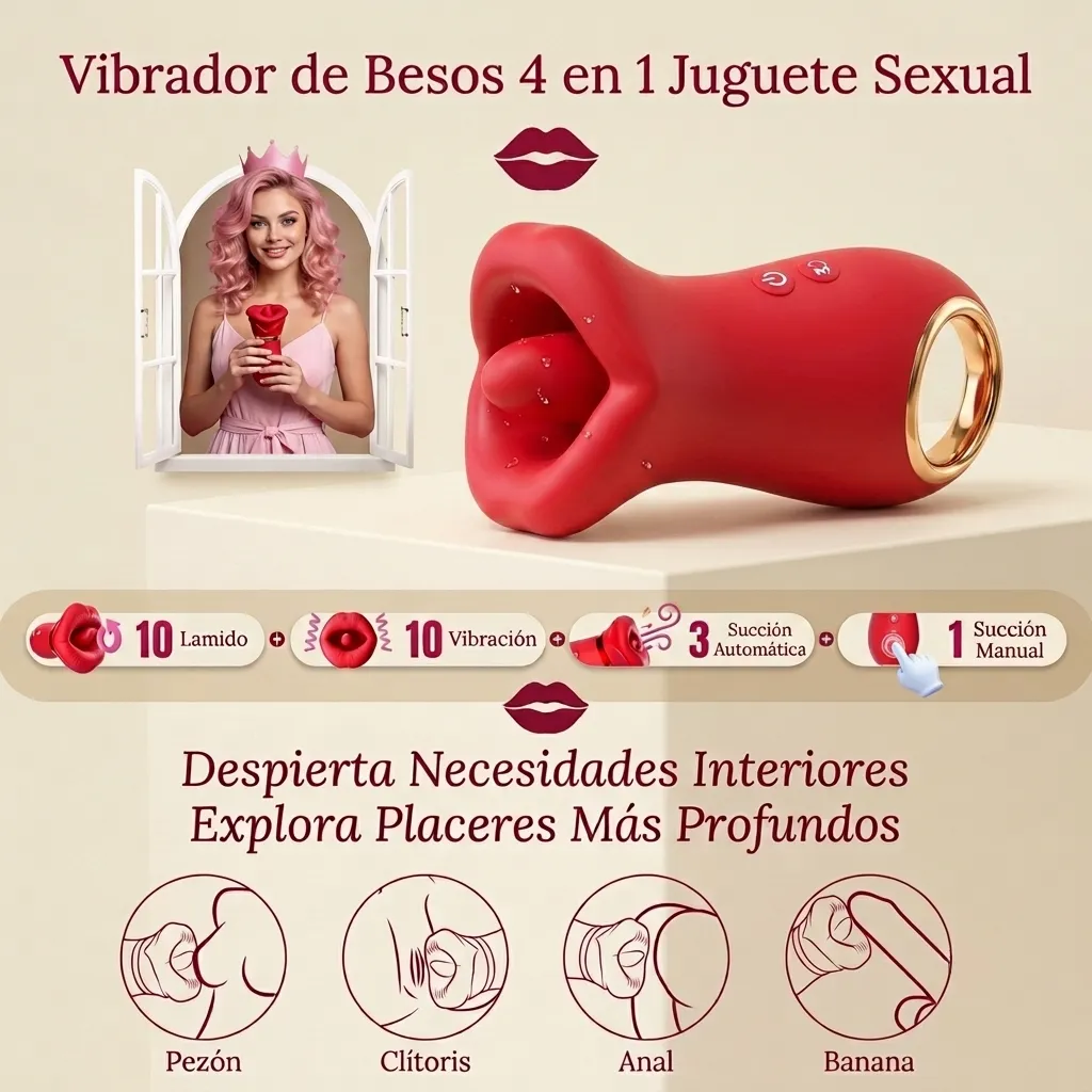 Detalle de los labios de silicona de Morritos